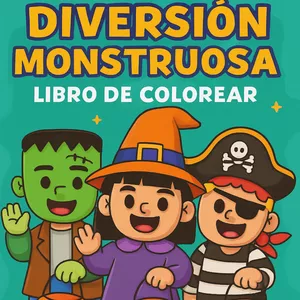 Imagen de portada para Ebook Colorea y celebra: Monstruos amigables para Halloween
