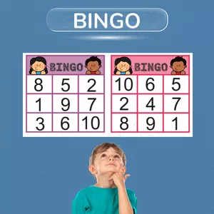 Imagem de capa para o Ebook Bingo dos Números de 1 a 10