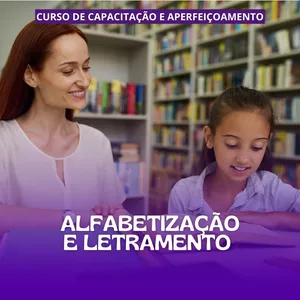 Imagem de capa para o Curso online (ALFAB) - Curso de Capacitação e Aperfeiçoamento em Alfabetização e Letramento - Certificado de 360 horas