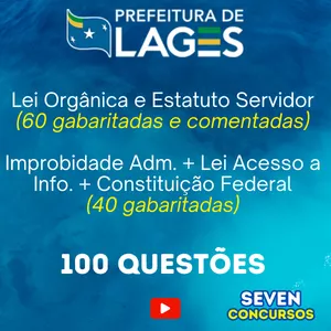 Imagem de capa para o Ebook SIMULADO LEGISLAÇÃO LAGES SC 2023