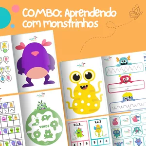 Imagem de capa para o Ebook Aprendendo com monstrinhos: combo de recursos interativos 