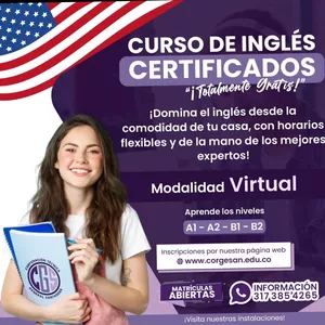 Imagen de portada para Curso online Curso de Inglés certificado A1 - A2 - B1 - B2