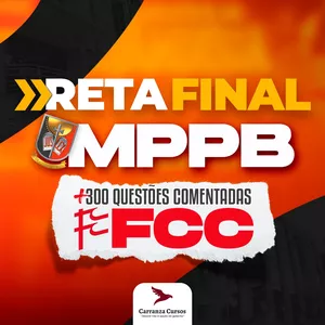 Imagem de capa para o Curso online MPPB - Reta Final FCC - Mais de 300 questões 