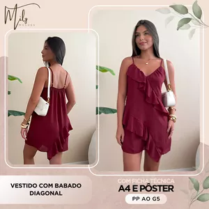 Imagem de capa para o Ebook Vestido com Babado Diagonal