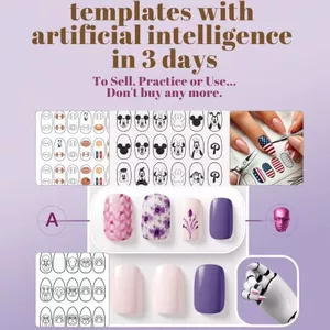 Cover image for Ebook Create custom nail templates with artificial intelligence in 3 days. To Sell, Practice or Use...Don't buy any more.