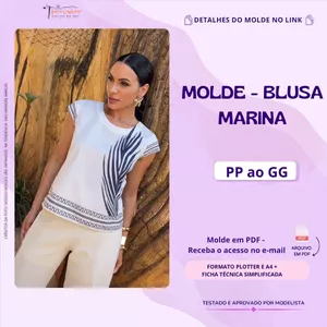 Imagem de capa para o Curso online Molde Blusa Marina
