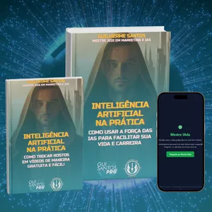 Imagem de capa para o Ebook Inteligência Artificial na Prática vol 1 e 2 + Chatbot que descobre melhor IA pra cada necessidade sua!