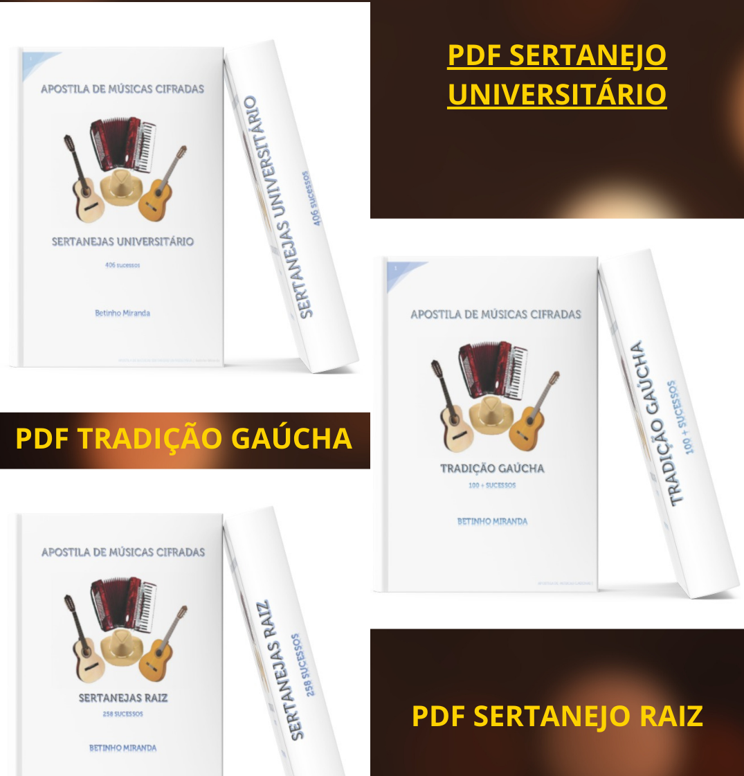 Imagem do curso Apostila com mais de 700 Musicas Cifradas Sertanejo Raiz, Sertanejo Universitário e Tradição Gaúcha em PDF