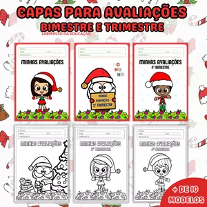 Imagem de capa para o Ebook CAPAS MINHAS AVALIAÇÕES (TEMA NATAL)