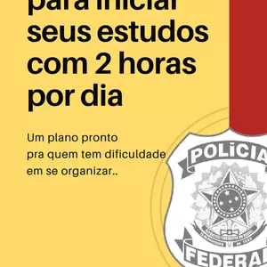 Imagem de capa para o Ebook Cronograma de Estudos PF