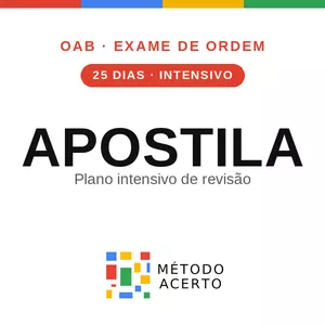 Imagem do curso Método Acerto OAB 1ª Fase — Reta Final 25 Dias