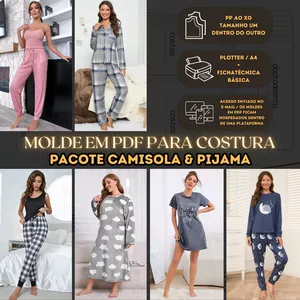 Imagem de capa para o Curso online 6 por 28,90 [Molde em PDF] - Pacote Mulheres Poderosas Camisola & Pijama
