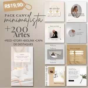 Imagem do curso PACK CANVA MINIMALISTA 