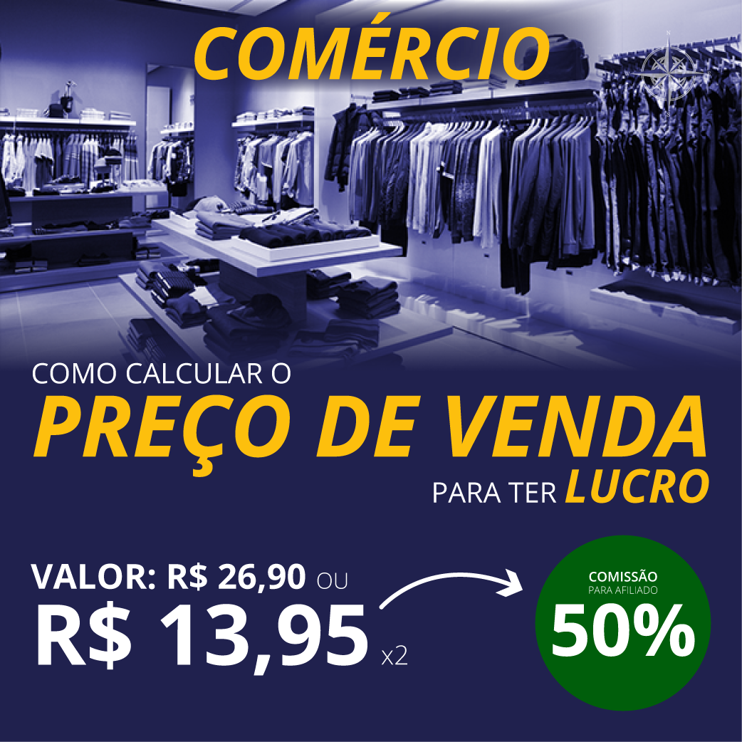 Imagem de Como Calcular o Preço de Venda Para Ter Lucro  | Comércio criado por BússolaPro  na hotmart