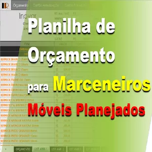 Imagem de capa para o Ebook Planilha de Orçamento para Marceneiros e Industria de Móveis Planejados e sob medida