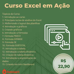 Imagem de capa para o Curso online Curso Excel em Ação