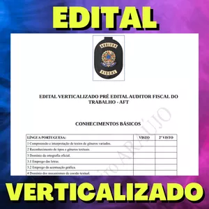 Imagem de capa para o Ebook AUDITOR FISCAL DO TRABALHO -AFT PRÉ EDITAL - Edital Verticalizado