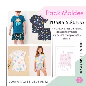 Imagen de portada para Ebook Pack 2 Conjuntos Pijamas Niño/a