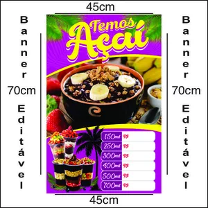 Imagem de capa para o Curso online 1 Super Banner 70x45 – Açaí e Açaiteria  [CDR e PDF] CorelDraw