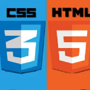 Imagem de capa para o Curso online HTML5 e CSS3 - Simples e Prático.  Crie suas páginas na WEB!