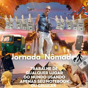 Imagem de capa para o Curso online Curso  JORNADA NÔMADE - Viaje o Mundo Trabalhando Online