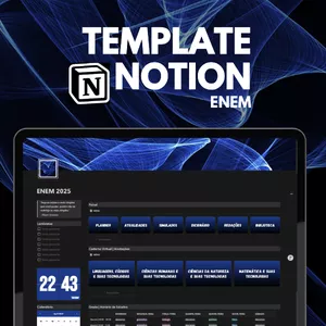 Imagem de capa para o Ebook Planner ENEM 2025 + Checklist | Notion