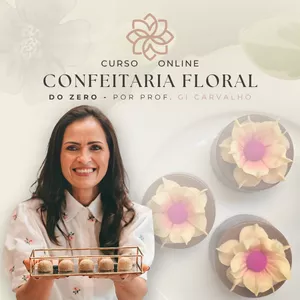Imagem de capa para o Curso online Curso Online - Confeitaria Floral do Zero