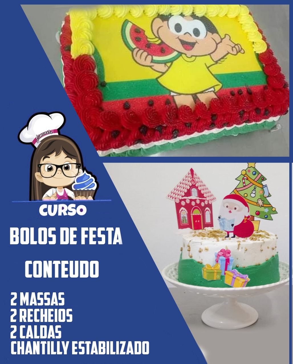 Imagem do curso Bolo de festa com chantilly