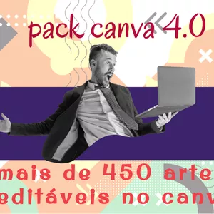 Imagem de capa para o Curso online super pack 4.0 canva 2022