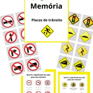 Imagem de capa para o Curso online Jogo da Memória - Placas de trânsito + atividade com gabarito 