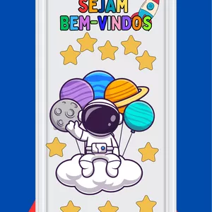 Imagem de capa para o Ebook PAINEL DE PORTA TEMA ASTRONAUTA