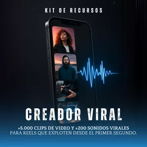 Imagen de portada para Curso online Kit Creador Viral: +5.000 clips de impacto y +200 sonidos virales para videos que exploten desde el primer segundo.