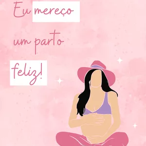 Imagem de capa para o Ebook Frases de afirmação para o parto - MULHERES