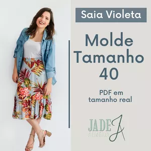 Imagem de capa para o Ebook Molde Saia Violeta - Tamanho 40