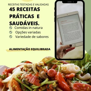 Imagem de capa para o Ebook 45 receitas para equilibrar sabor e saúde na cozinha"