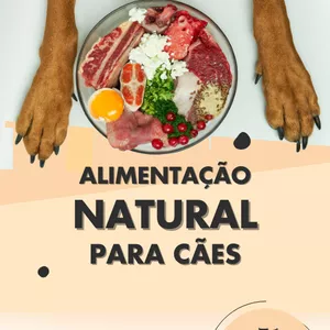 Imagem de capa para o Ebook Guia Completo e prático de Alimentação Natural para Cães