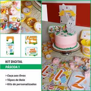 Imagem de capa para o Ebook Kit Digital Páscoa _ 1 _ Tôpos + Personalizados + Caça aos Ovos