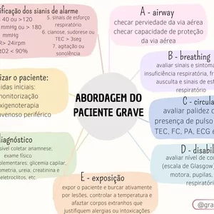 Imagem de capa para o Curso online Abordagem do paciente grave - Mapa mental