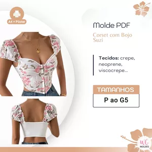 Imagem de capa para o Ebook MOLDE CORSET COM BOJO SUZI