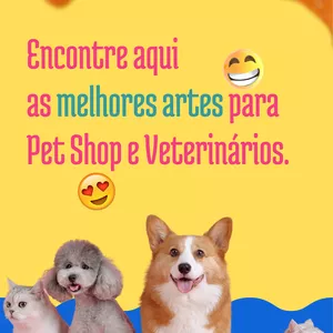 Imagem de capa para o Ebook Pacote de Artes Editáveis para Pet Shop e Veterinários - Canva