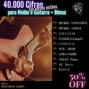 Imagem do curso 40 Mil Cifras - Violão e Guitarra em vários Estilos + Bônus