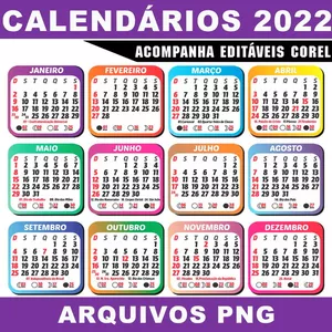 Imagem principal do produto Calendário 2022 - Arquivo digital