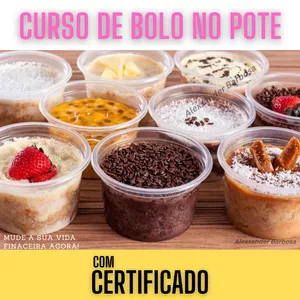 Curso de Bolo no Pote, Fature até 5Mil por Mês Com Certificado