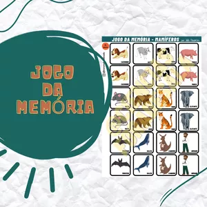 Imagem de capa para o Ebook Jogo de memória - Mamíferos