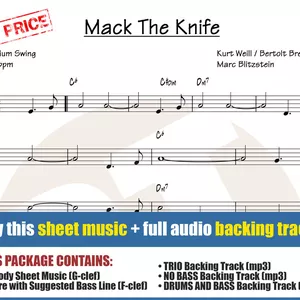 Cover image for Online course Mack The Knife (Sheet Music + Backing Tracks)
