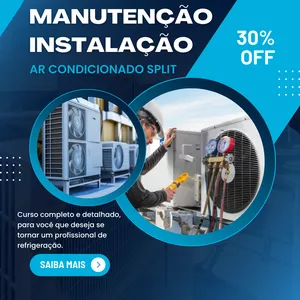Imagem de capa para o Ebook Manutenção e Instalação de Ar Condicionado Split
