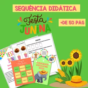 Imagem de capa para o Ebook Sequência Didática - Festa Junina - Ed. Infantil e Anos Iniciais