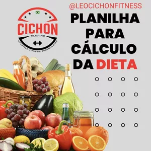 Imagem de capa para o Curso online Planilhas para cálculo de DIETA - @leocichonfitness