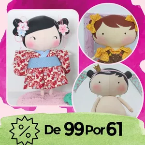 Imagem de capa para o Curso online Tilda Toy + Jardineira + Quimono