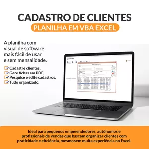 Imagem de capa para o Curso online Cadastro de Clientes em VBA Excel